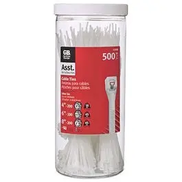 Cable Tie Canister 500-Piece Organizing Wires and Cables Gardner Bender