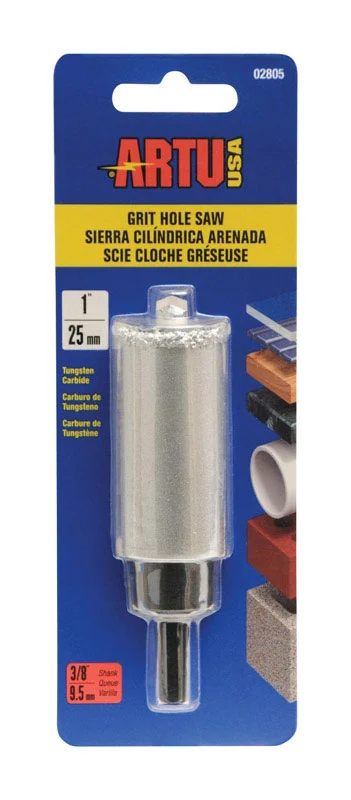 ARTU 1/2 . X 6-1/4 . L Tungsten Carbide Tipped Drill Bit Straight Shank 1 pc Metal Wood Plastic