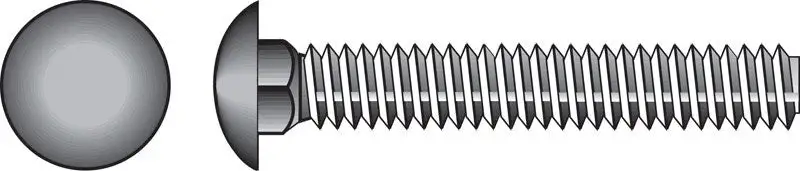 Hillman 1/4x4.5 Inch Hot Dipped Galvanized Steel Carriage Bolt 100 Pack