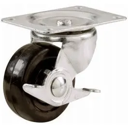 3-Inch Swivel Plate Caster Side Brake and Rubber Wheel Various