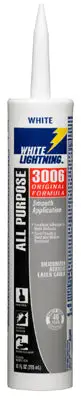 White Lightning White Siliconized Acrylic Caulk Sealant 10 Oz Pack 12