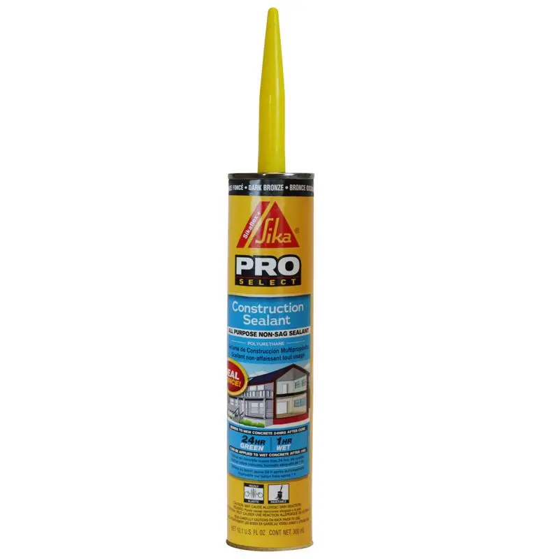 Sika Pro Select Dark Bronze Polyurethane Construction Caulk Sealant 10.1 oz Pack 12