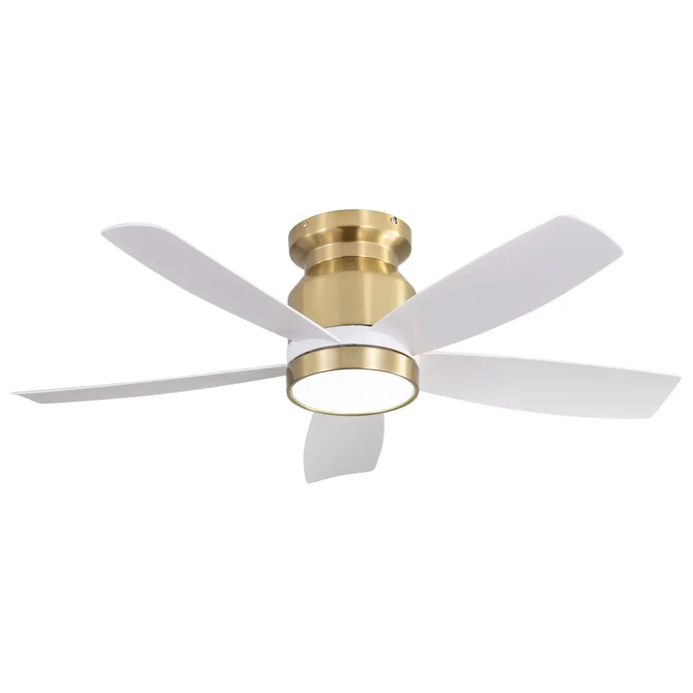 Flush Mount Ceiling Fan LED Buoyant 22W And Remote Control Blades / Body, DC Motor