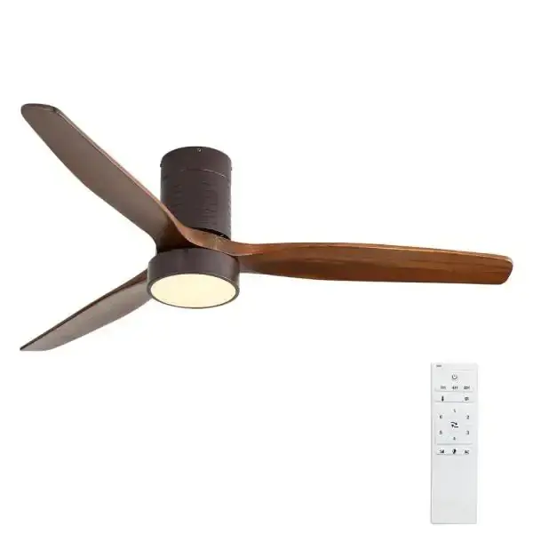 60 . Intergrated LED Indoor Black Connected Ceiling Fan Light and Remote Include Light Kit