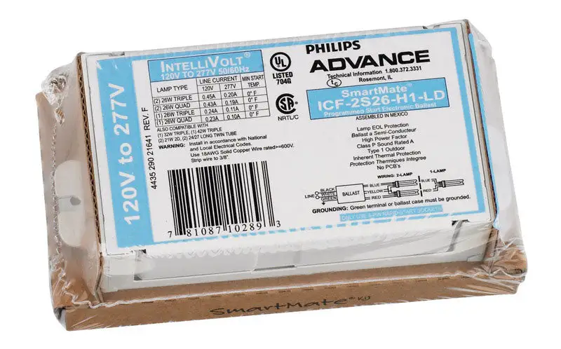 Philips Advance 26 Watt 120 Volt 2 Lights CFL Ballast