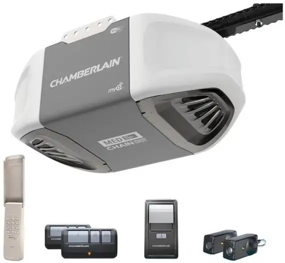 Chamberlain C203 Chain Drive Garage Door Opener 100W 1/2 HP Durable