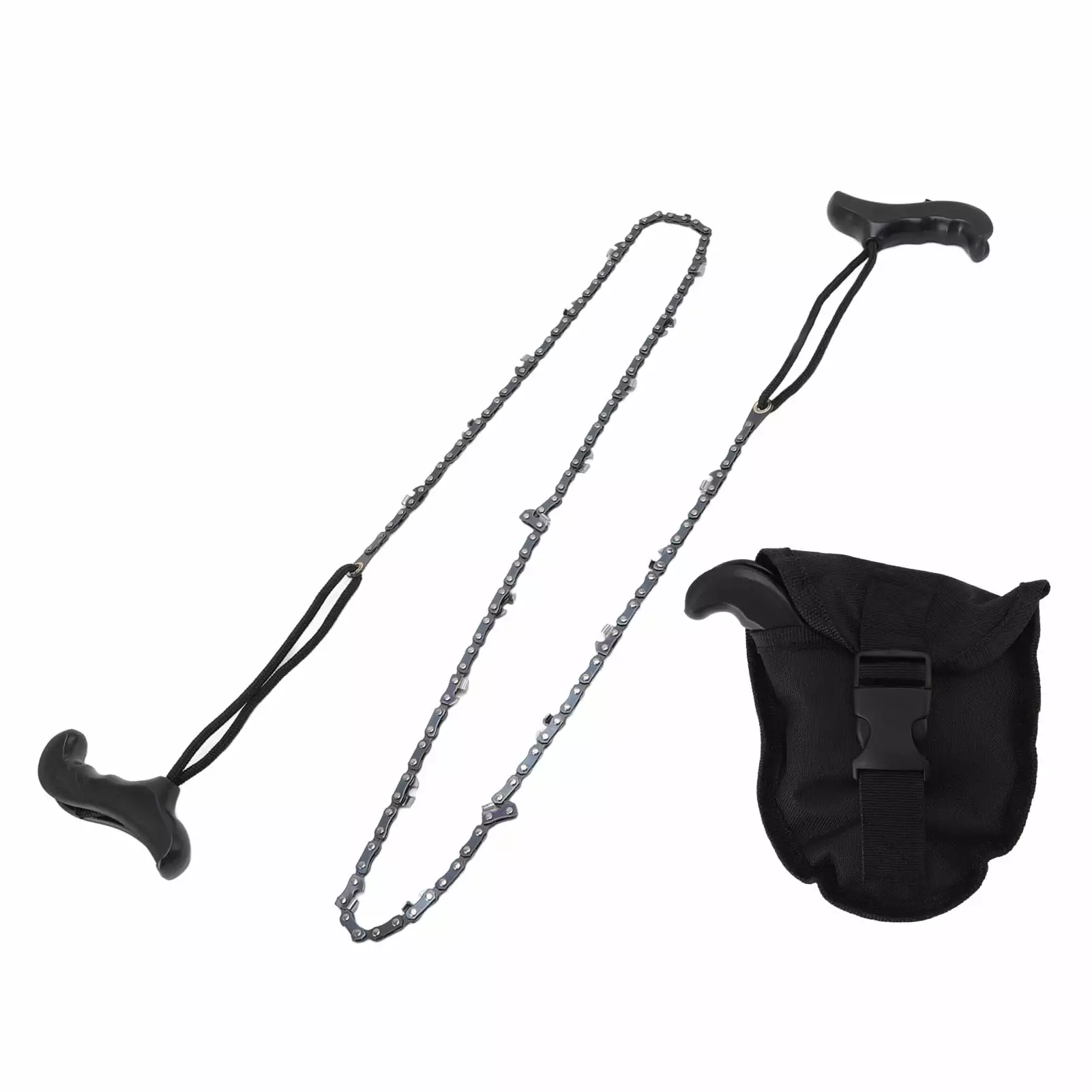48in Hand Chain Saw Pocket Folding Survival Chain Saw Camping Logging Garden Pruning Tools 64 Links 21 Cutter guangzhourun...