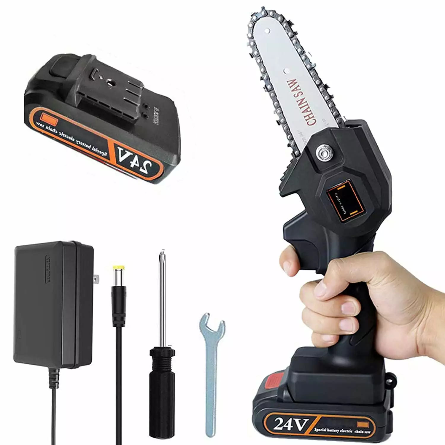 Cordless Electric Chainsaw. 10cm Mini Chainsaw. Small Houtilizehold Travel-friendly Electric Saw HFMK