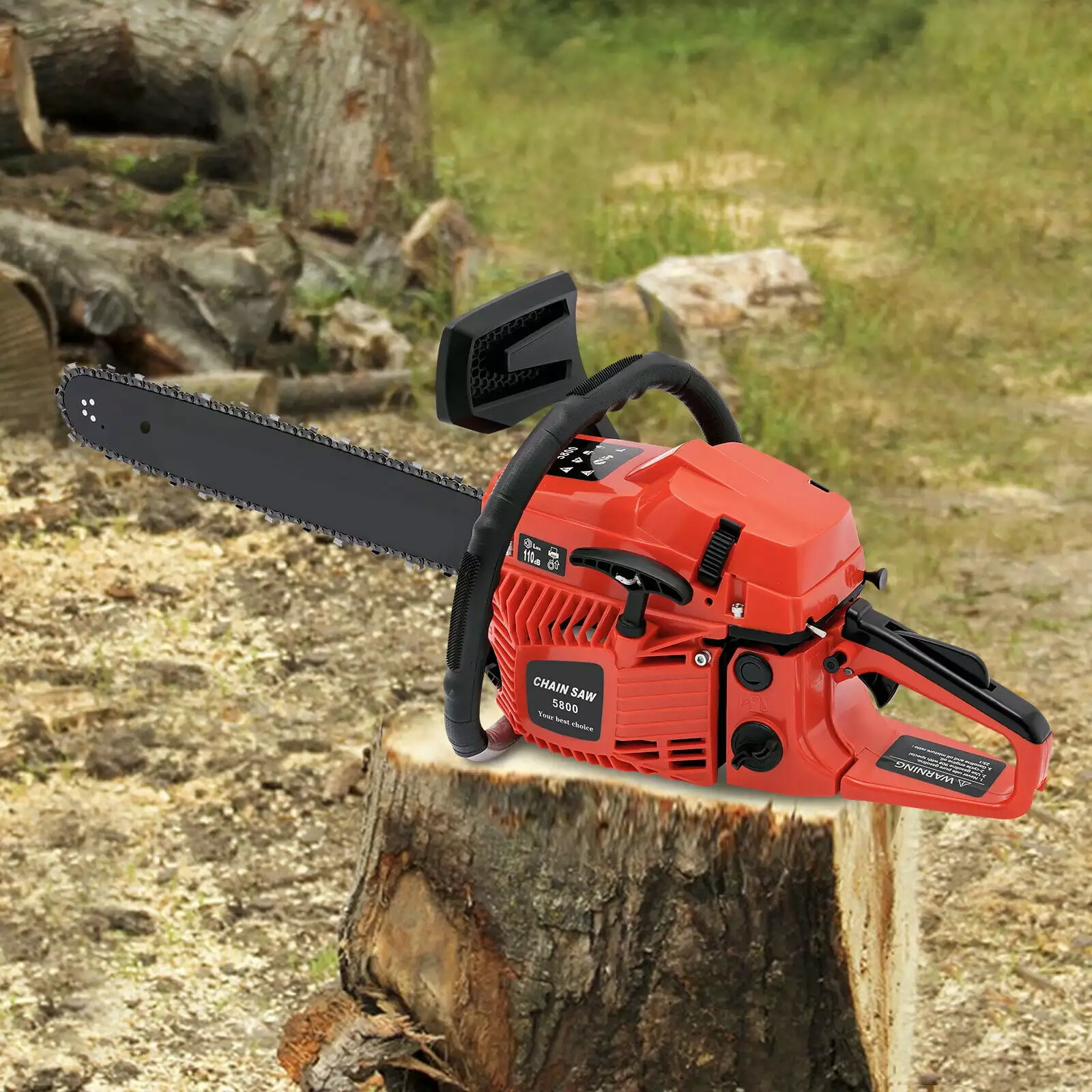 Miumaeov 20'' Gas Chainsaw 2 Stroke 58 CC 3.6 HP Gasoline Powered Chain Saw Wood Cutting and Tree Trimming