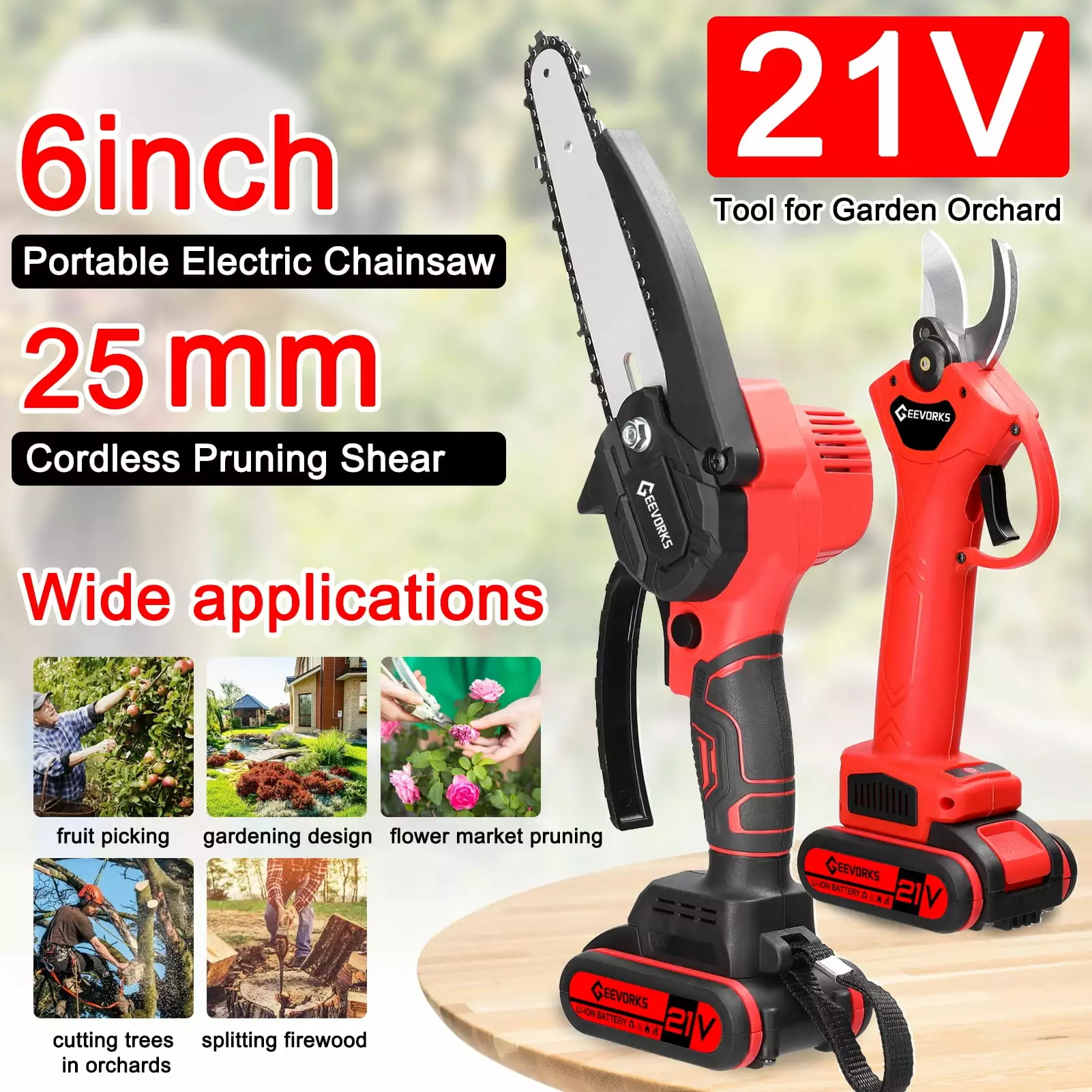 Electric chain saw.30mm Shear Set 6inch Travel-friendly And Shear Set Wood Travel-friendly And 30mm Set Wood Kit Wood Kit ...