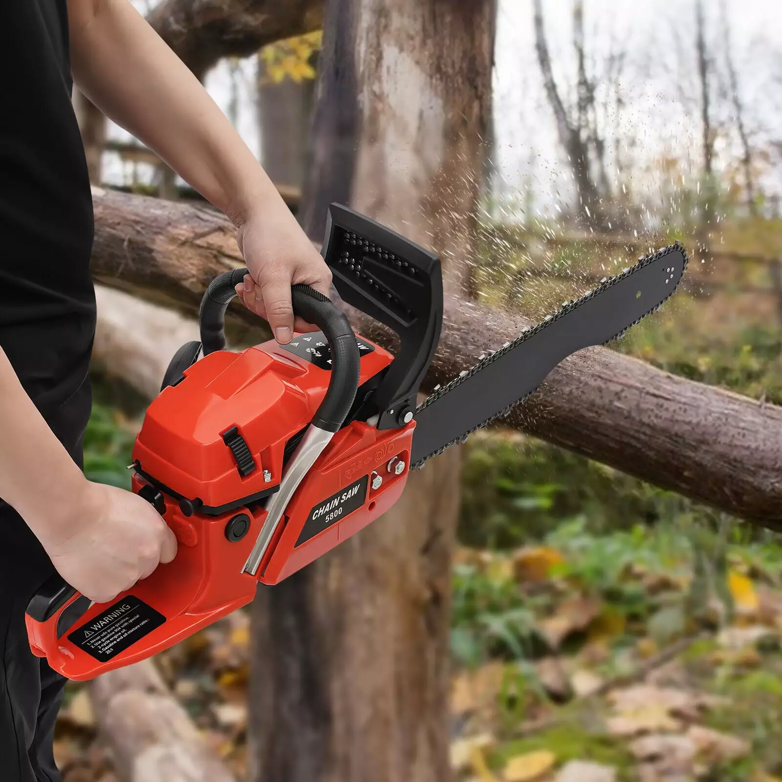 ZhdnBhnos 58CC 20inch Gas Chainsaw 2 Stroke Cordless Gasoline Powered Chain Saw Wood Cutting and Tree Trimming