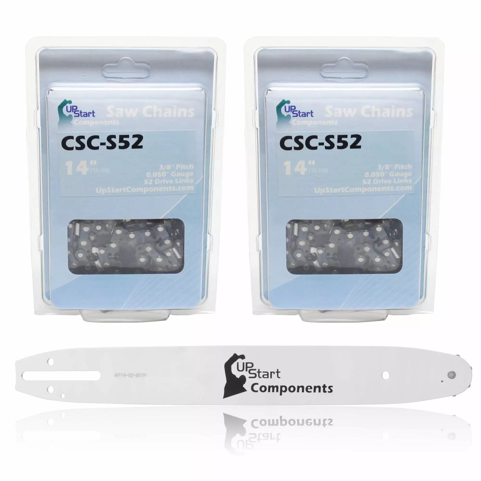 Replacement 14 Single Rivet Bar and 14 Semi Chisel Chain Combo Dolmar 101 Chainsaw (14 Length. 3/8 Pitch. 0.050 Gauge. 52 ...