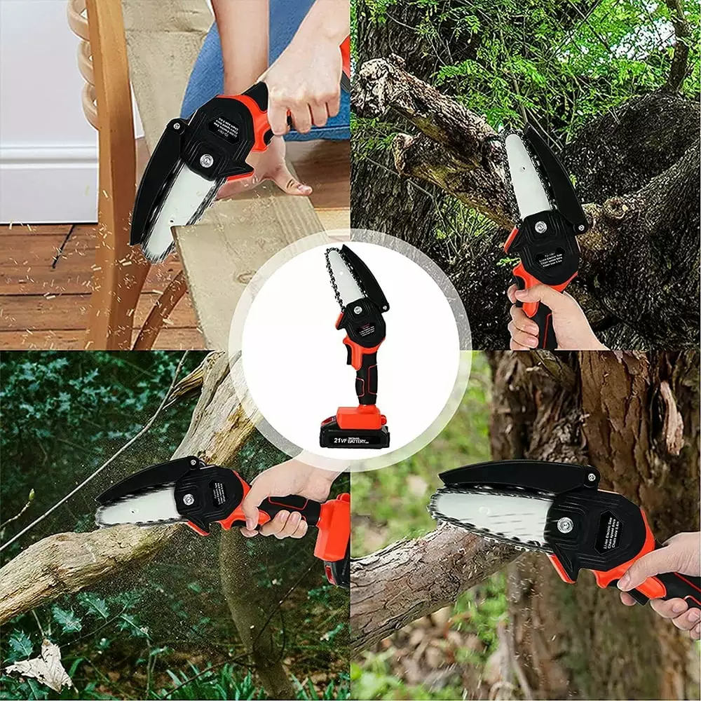 21V 4 Mini Chainsaw Chain Replacement Cordless Electric Travel-friendly All 4 Mini Chainsaw Guide Saw Chain Branch Pruning...