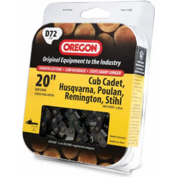 Oregon D72 Vanguard 72V Full-Chisel Premium C-Loop Chain 72 Drive Links 20-Inch