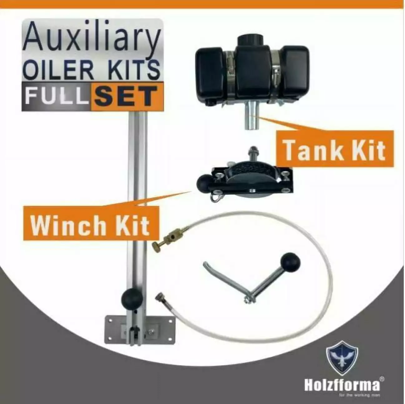 Complete Aux Auxiliary Oiler Equipment winch and lever arm Chainsaw Mill Farmertec