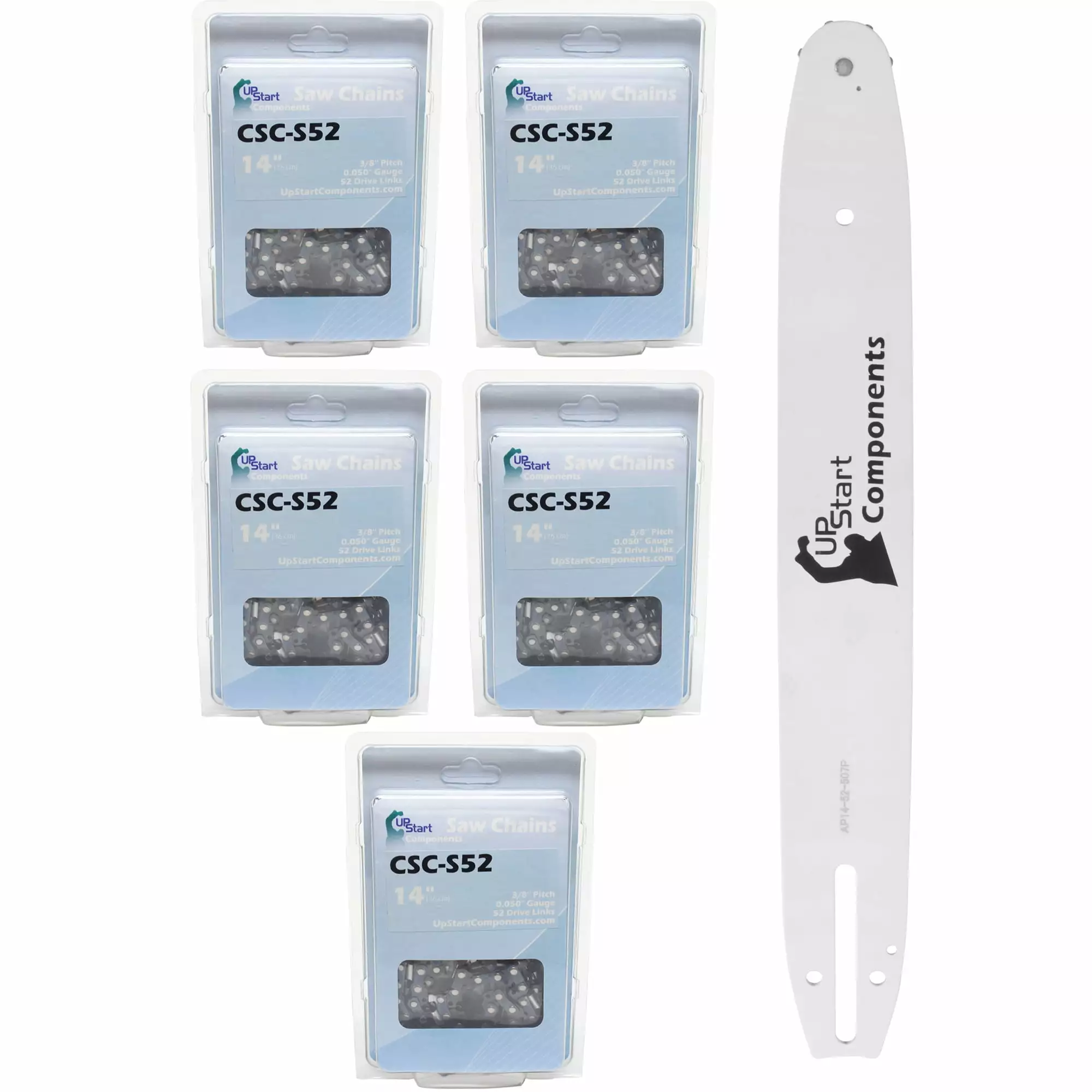 Replacement 14 Single Rivet Bar and 14 Semi Chisel Chain Combo Makita 5014NB Chainsaw (14 Length. 3/8 Pitch. 0.050 Gauge. ...