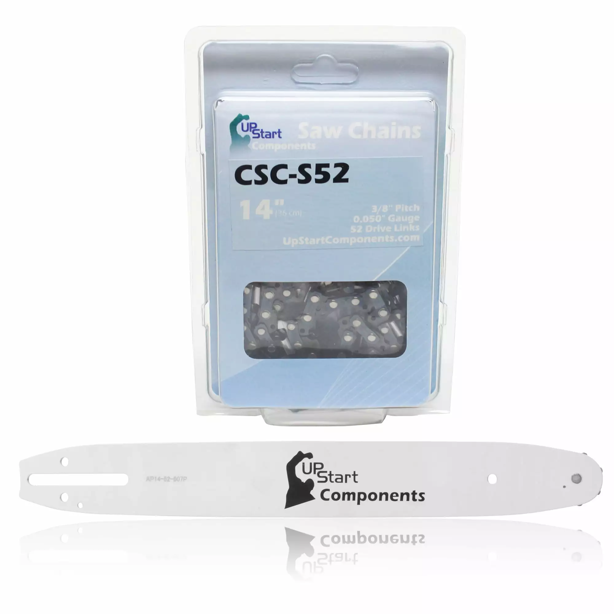 Replacement 14 Single Rivet Guide Bar and 14 Semi Chisel Saw Chain Combo Homelite 23 Chainsaw (14 Length. 3/8 Pitch. 0.050...