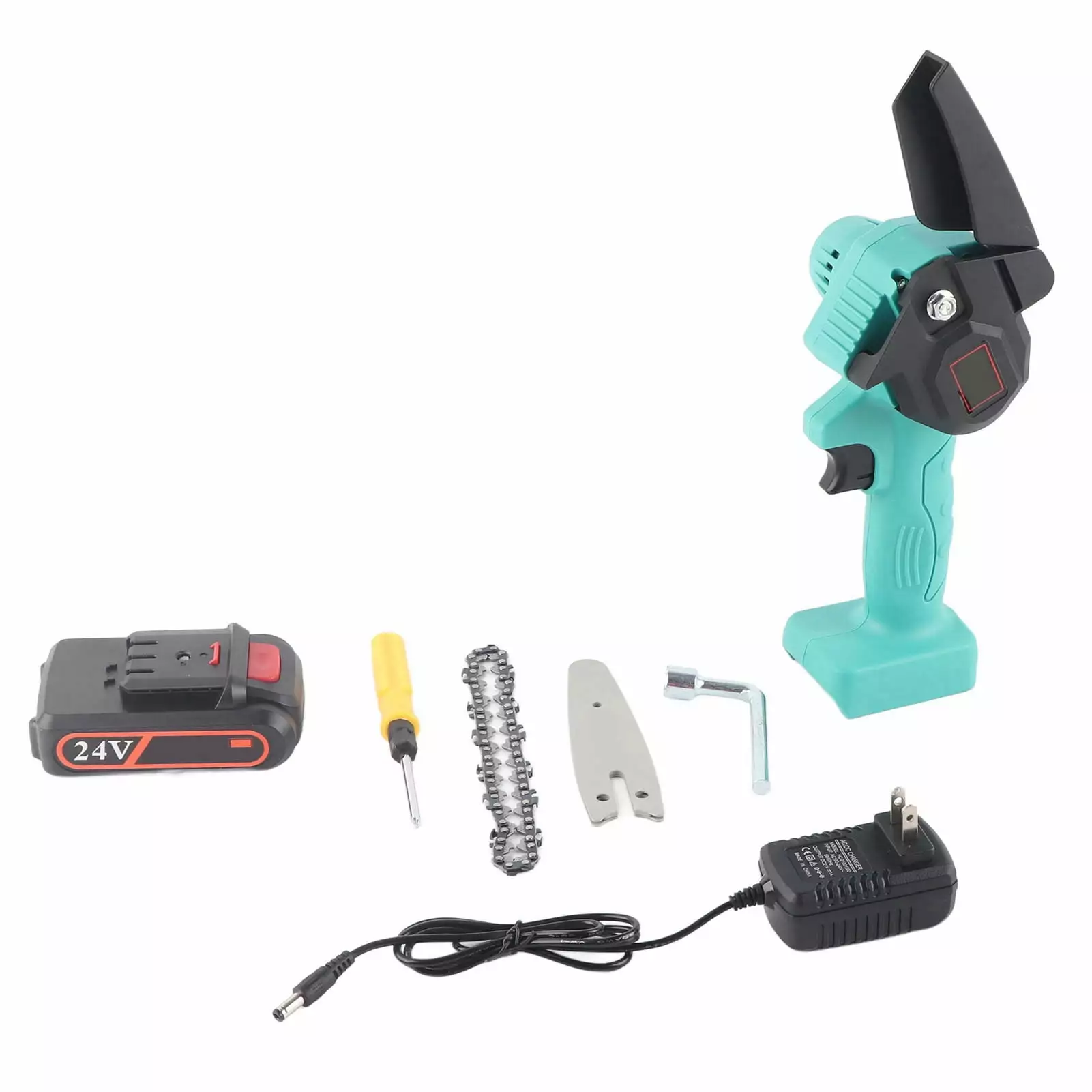 Mini Electric Pruning Saw HandHeld Garden Trimming Chainsaw FYD001 Green AC110240V(US Plug ) XueChunMei12