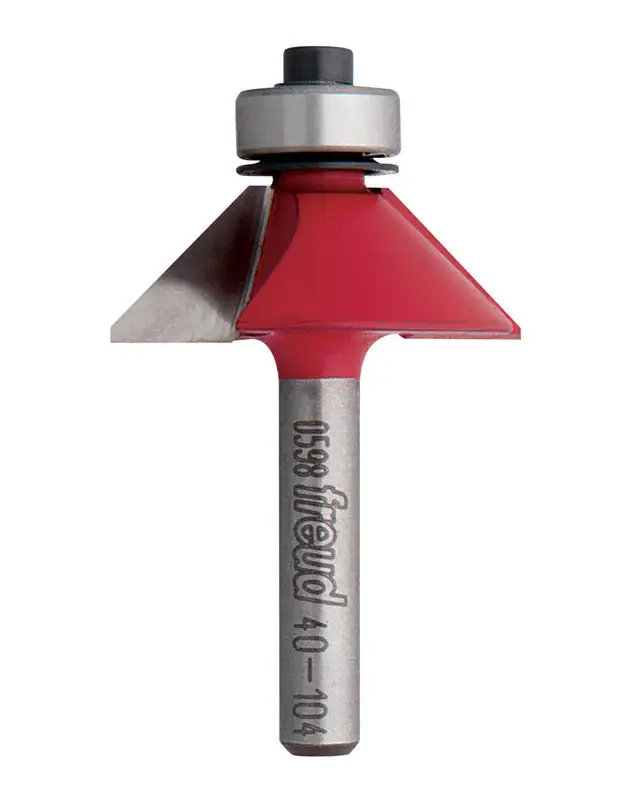 Freud 1-11/32 Inch Carbide Chamfer Router Bit 1-11/32 Inch Shank