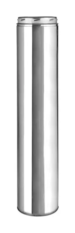 Selkirk Sure-Temp Silver Stainless Steel Type Vent Chimney Pipe 24 Inch L x 6 Inch Dia