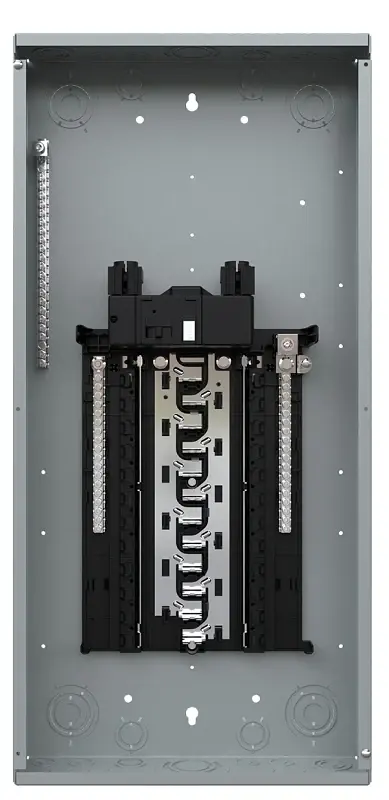 Siemens SN SN2448B1200 Assembled Load Center, 200 , 24 -Space, 48 -Circuit, Main Breaker, Plug-On Neutral, Charcoal