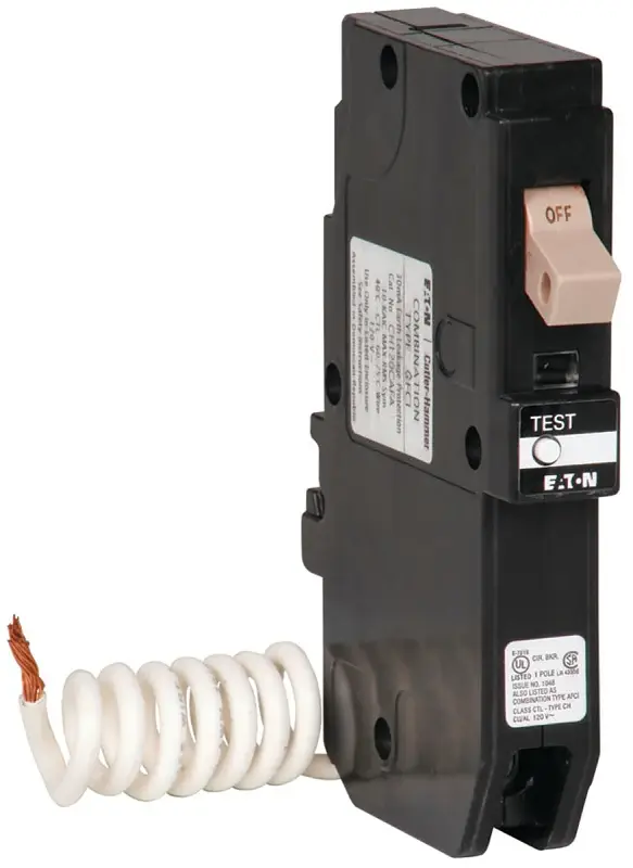 Eaton CHFN115GF Circuit Breaker, CH, GFCI, 15 , 1-Pole, 120/240 VAC, Pigtail