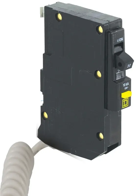 Square D QO QO130GFI Circuit Breaker, Compact, 30 , 1 -Pole, 120 V, Fixed Trip, Plug Mounting