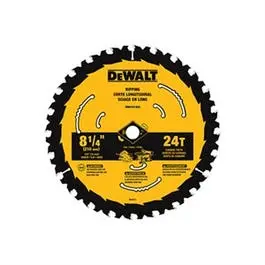 24T 8-1/4-Inch Circular Saw Blade Smooth Cuts Dewalt
