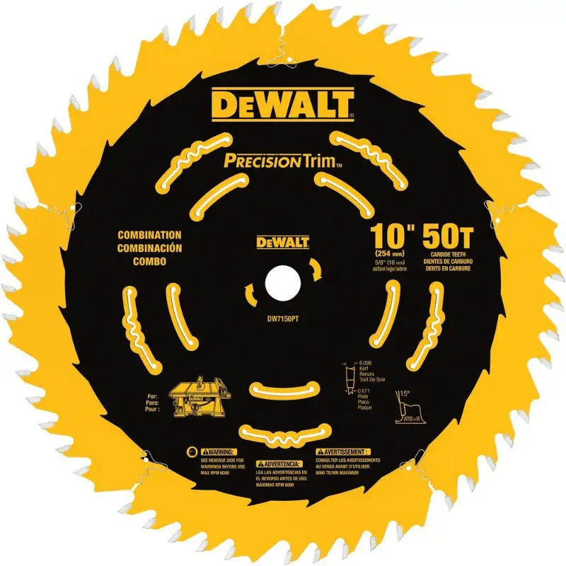 DeWalt DW3218PT Precision Trim Fine Crosscutting Saw Blade 10 Inch 80 Tooth