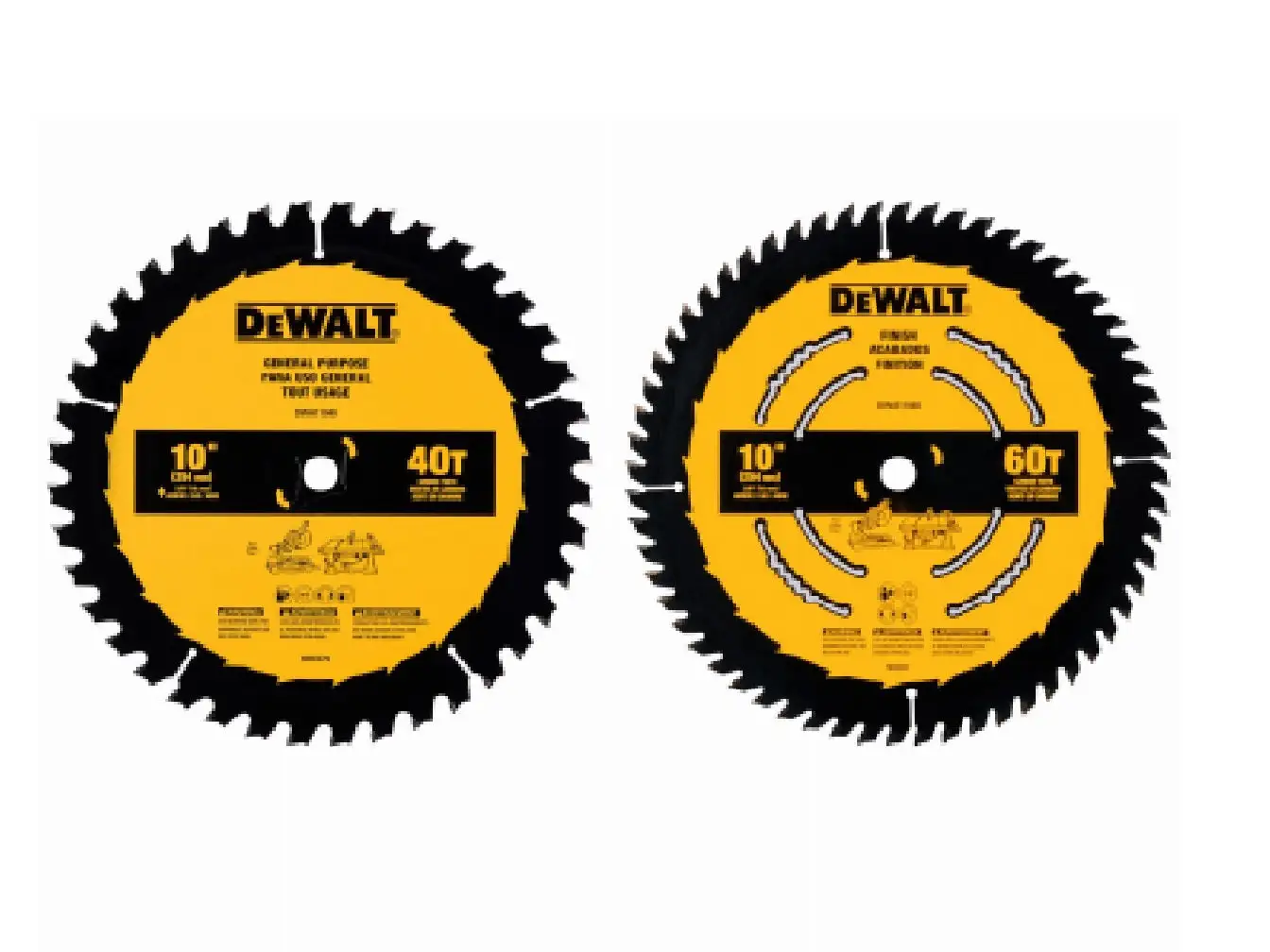 DeWalt DWA110CMB 10 Inch Circular Saw Blades Set Various Materials