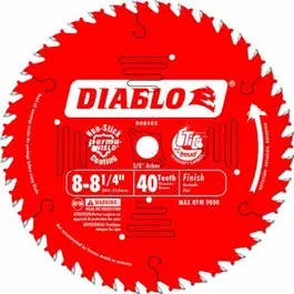 8.25-Inch 40-TPI Diablo Finishing Blade Ultra Smooth Cuts