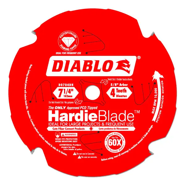 Diablo D0704DHA 7-1/4 Inch Circular Saw Blade Arbor Hole