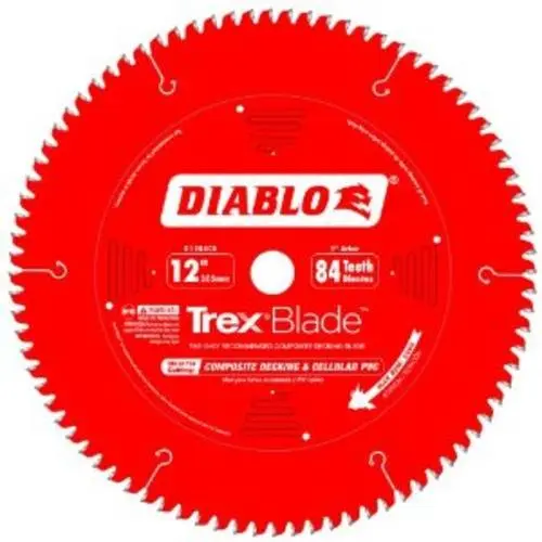 Diablo D1284CD 12-Inch 84 Tooth Trex Composite Deck Circular Saw Blade