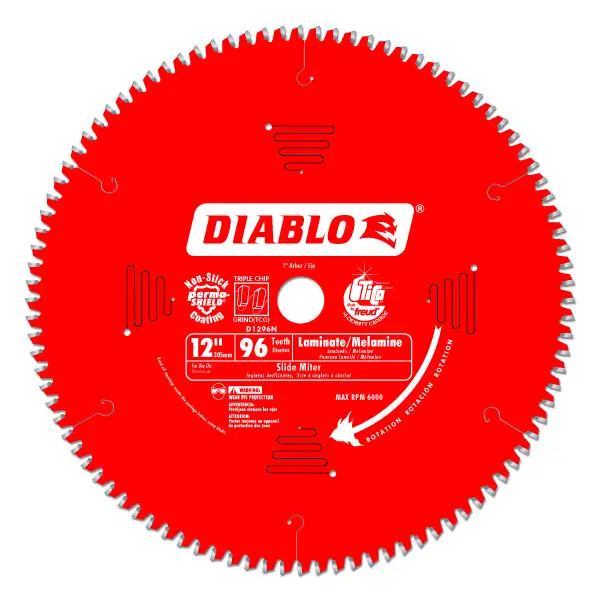 Diablo D1296N 12-Inch 96 Tooth Non-Ferrous Metals and Plastics Saw Blade