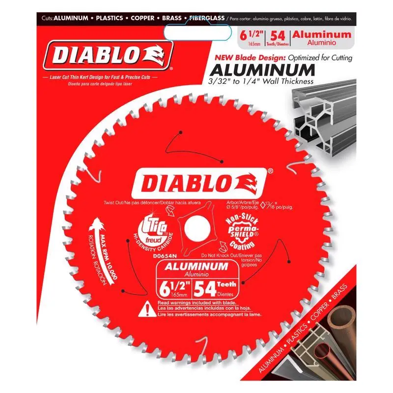 Diablo 6-1/2 Inch 54-Tooth TiCo Hi-Density Carbide Circular Saw Blade Fine Woodworking