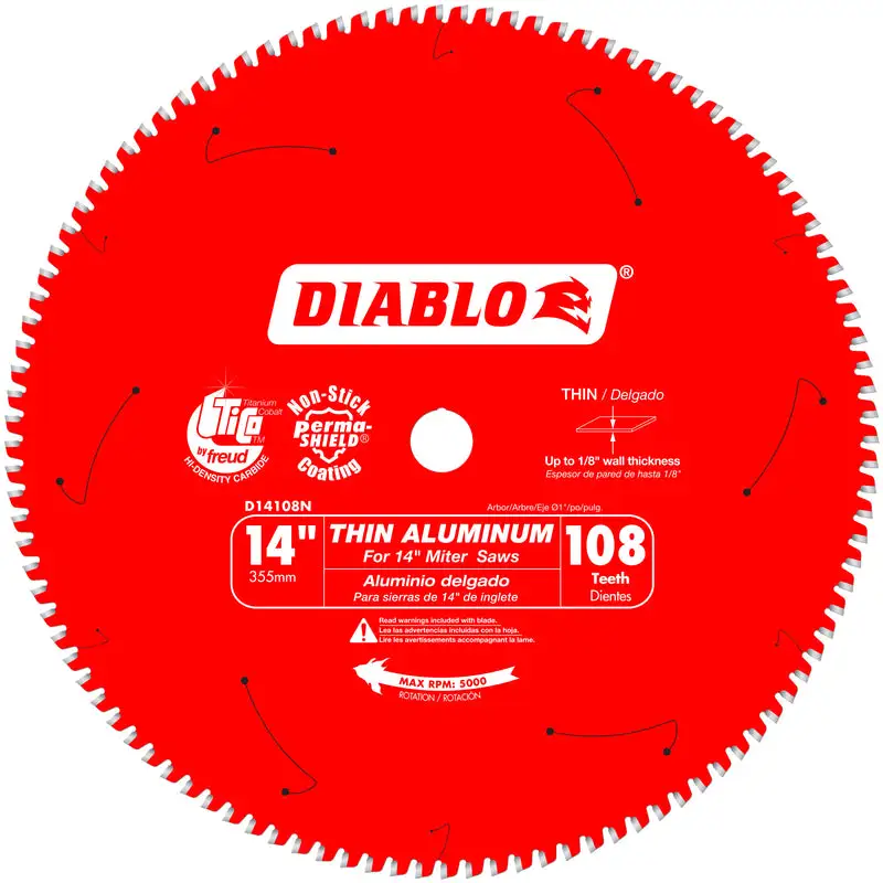 Diablo 14 Inch 108 Tooth Carbide Circular Saw Blade Woodworking
