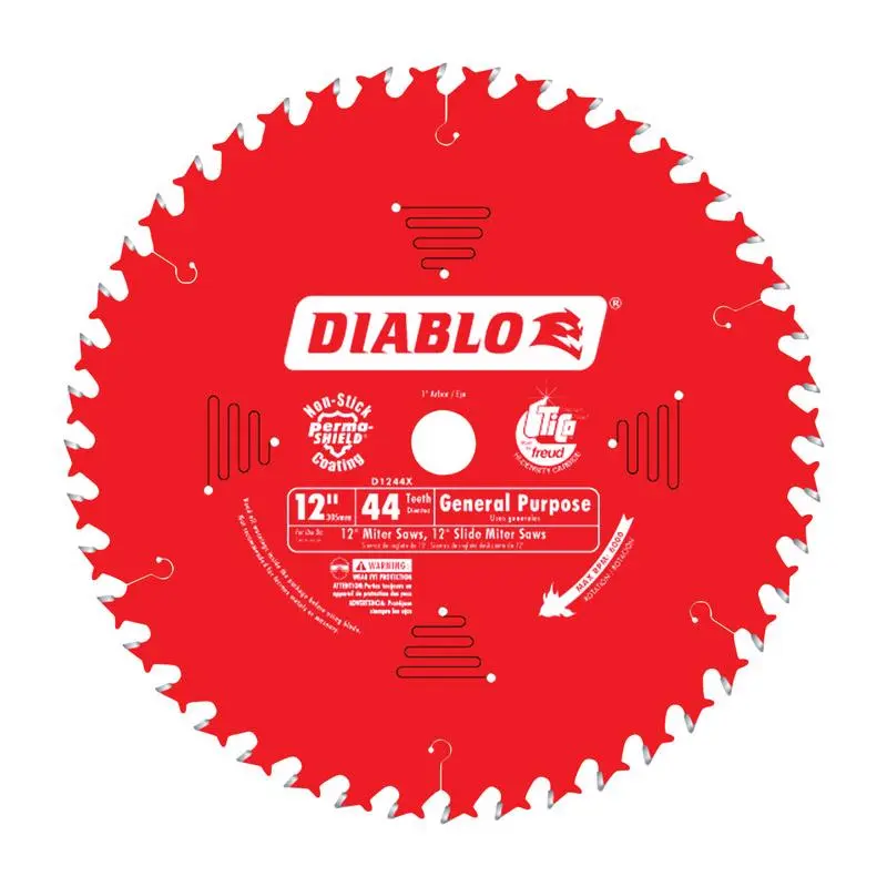 Diablo 12 Inch 44-Tooth Carbide Circular Saw Blade Precision Cutting