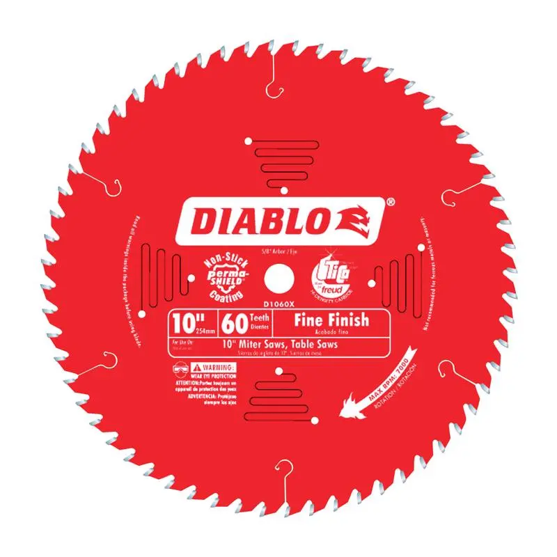 Diablo 10 Inch 60 Tooth TiCo Hi-Density Carbide Circular Saw Blade 5/8 Inch Arbor