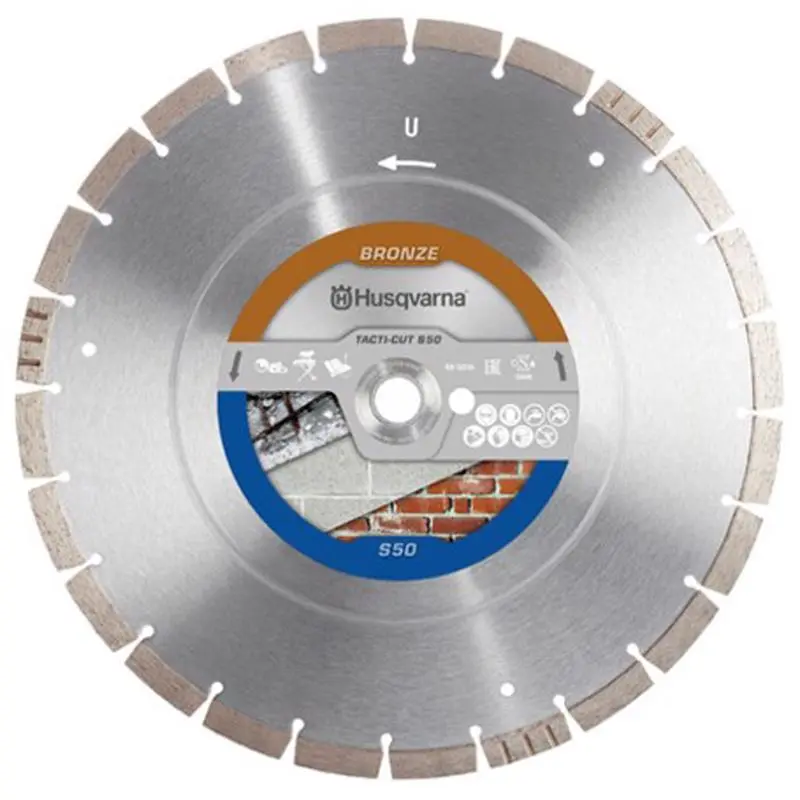 Husqvarna 14 . D X 1 . Tacti-Cut S50 Diamond Circular Saw Blade 1 pc Masonry