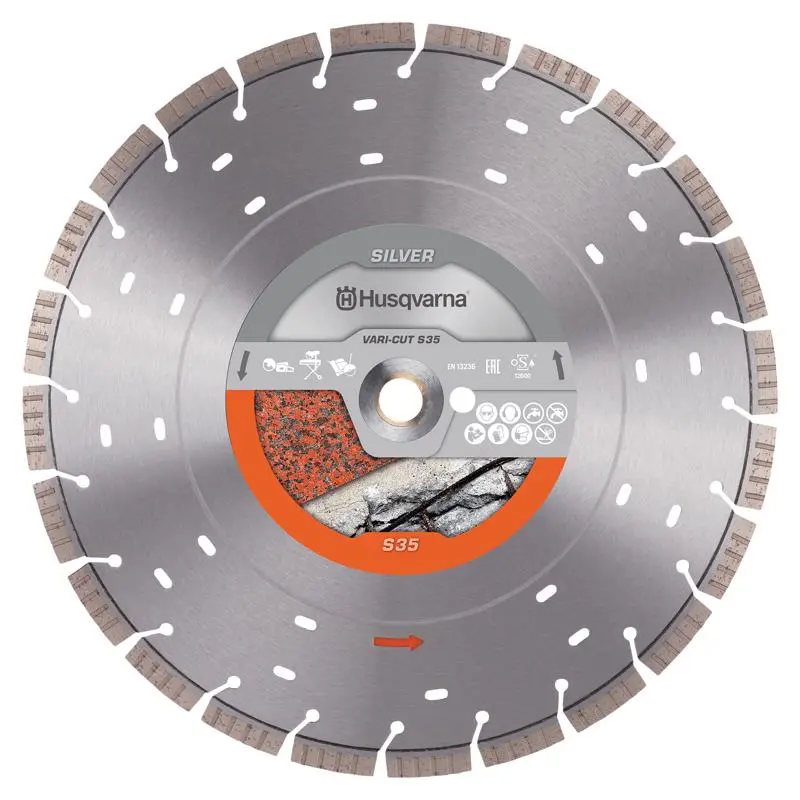 Husqvarna 14 . D X 1 . Vari-Cut S35 Diamond Circular Saw Blade 1 pk Concrete