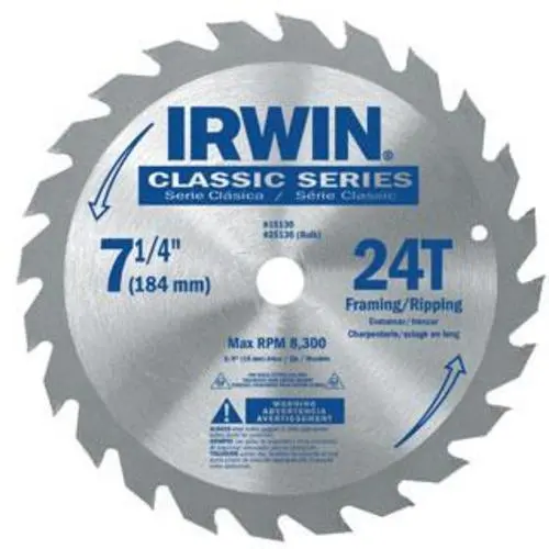 Irwin 15270 10 Inch 40-Tooth Construction Grade Circular Saw Blade 5/8 Arbor