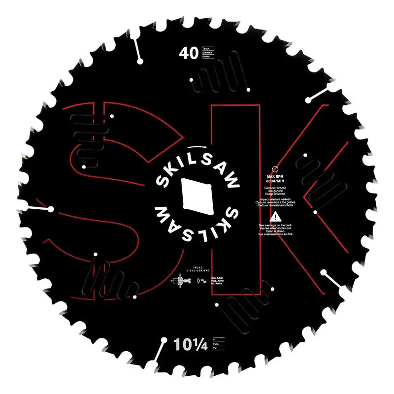 SKIL 10-1/4 Inch Carbide Tipped Circular Saw Blade 40 Teeth