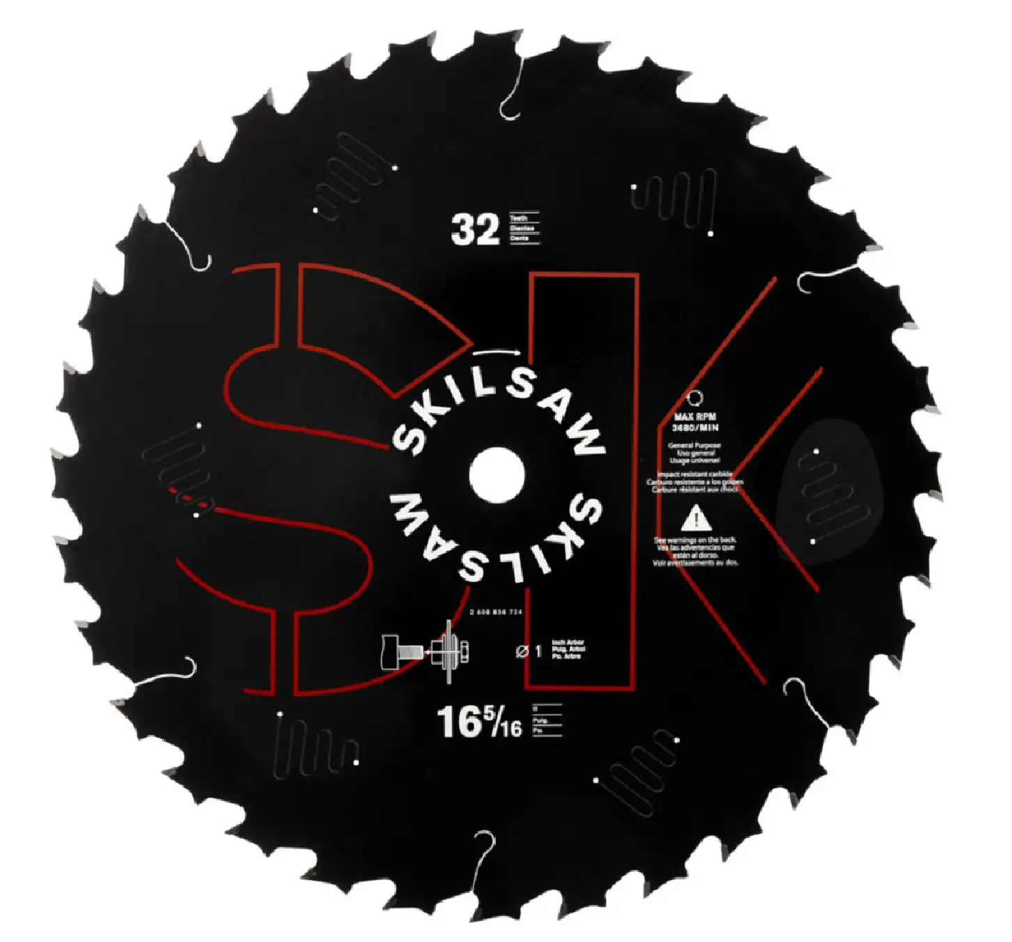 Skilsaw SPT1000 Circular Saw Blade 16-5/16 Inch x 1 Inch Professional Cutting Tool