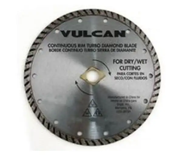 Vulcan 934161OR Turbo Continuous Rim Circular Saw Blade 10 Inch Diameter