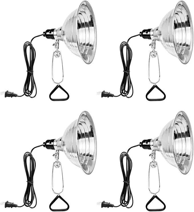 Clamp Lamp Light 8.5 Inch Adjustable Reflector and 6 Foot Cord Bright Lighting w1134dhs