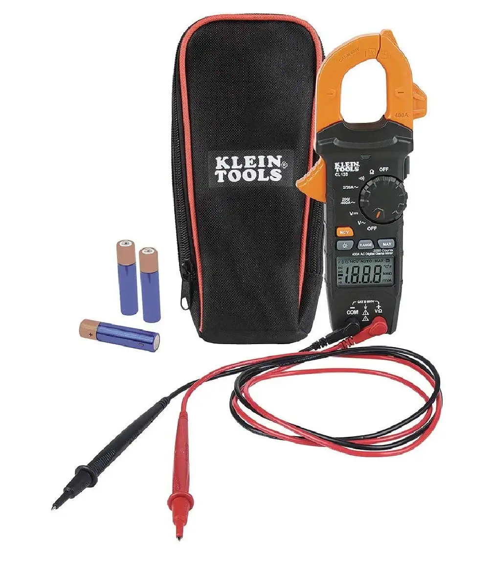 Klein Tools CL120 Digital Clamp Meter 400 Amp Accurate Electrical Measurements
