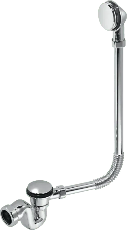 McAlpine BRASSTRAP-50-CP 1½" Chromium Plated Brass Trap, Chrome Plated Brass Combined Waste and Overflow 70mm Spring-Load...