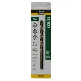 19/64 x 4-3/8-Inch Cobalt High-Speed Drill Bit Professional Use Master Mechanic