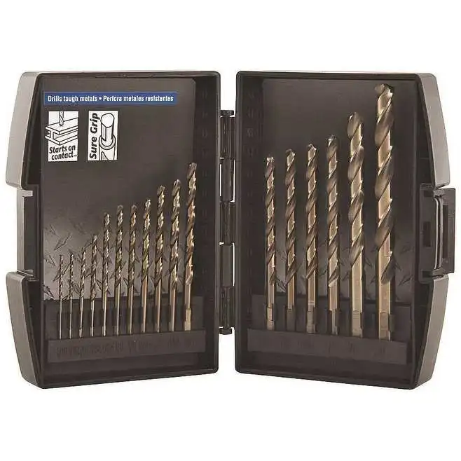 Vulcan 492470OR Cobalt Metal Master Drill Bit Set 17 Pieces High Speed