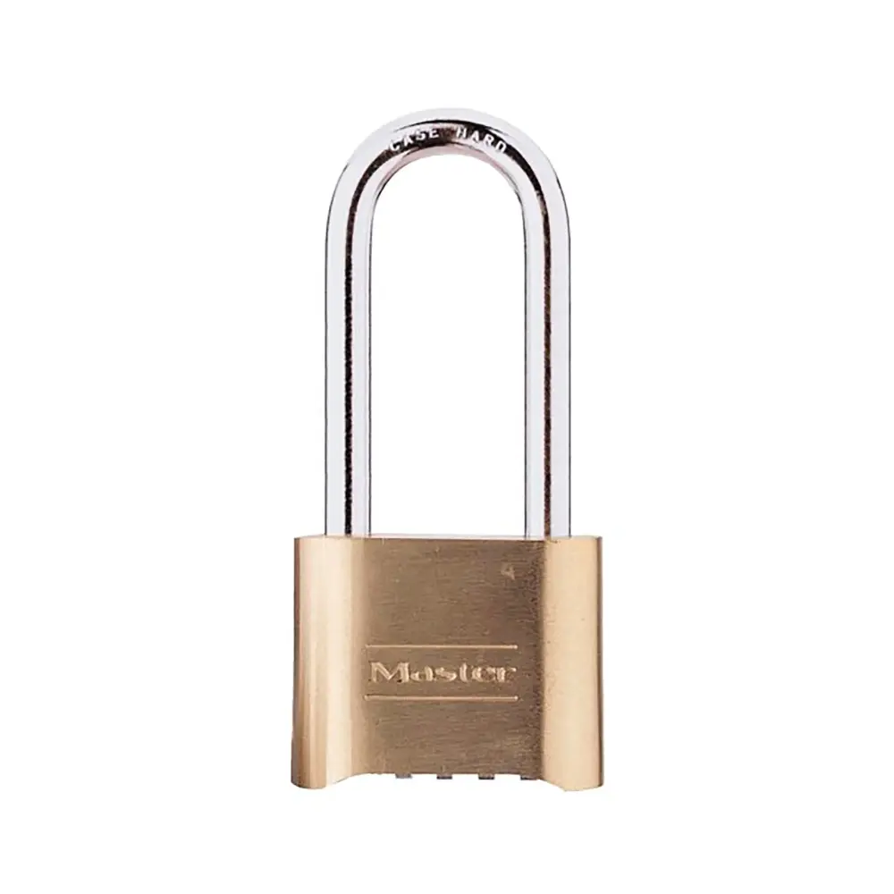 Resettable Combination Brass Padlock 2-1/4'' Shackle, 2'' Roomy